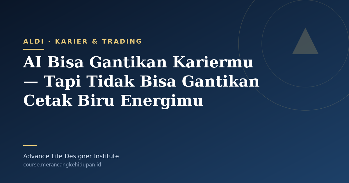AI Bisa Gantikan Kariermu — Tapi Tidak Bisa Gantikan Cetak Biru Energimu - Cover Image