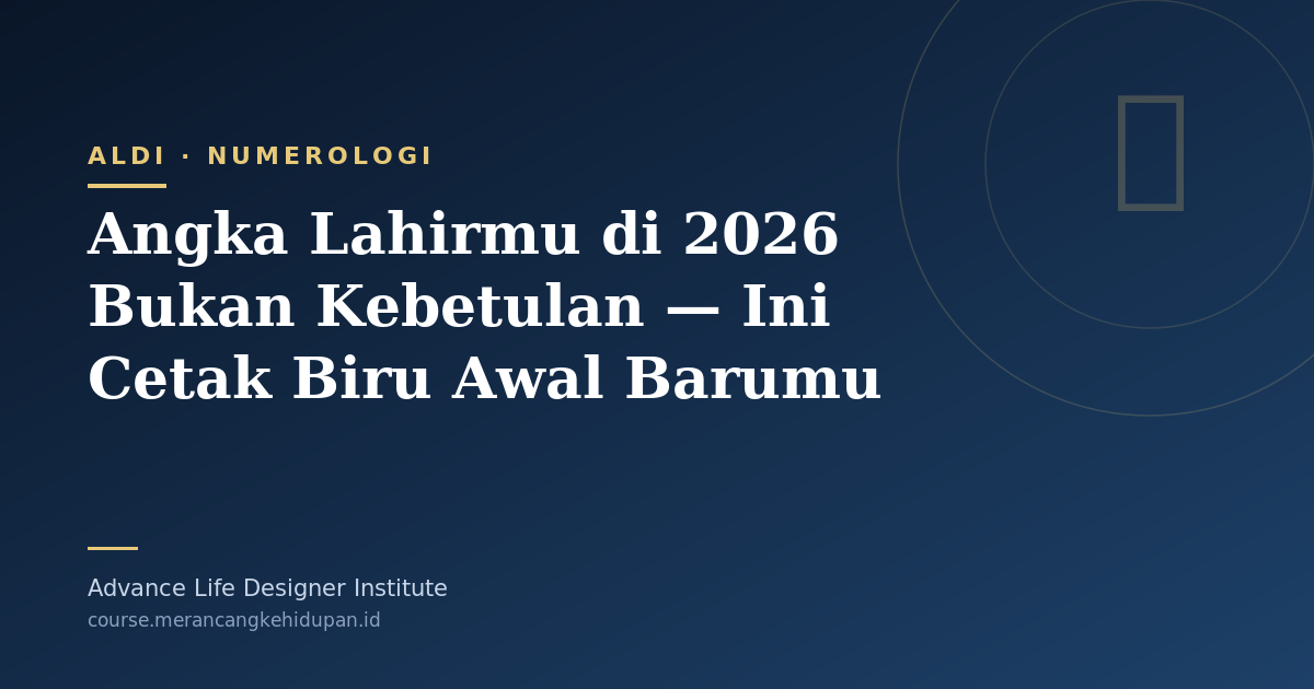 Angka Lahirmu di 2026 Bukan Kebetulan — Ini Cetak Biru Awal Barumu - Cover Image