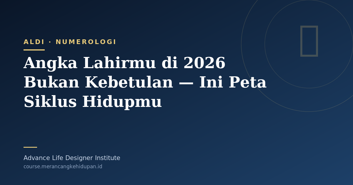 Angka Lahirmu di 2026 Bukan Kebetulan — Ini Peta Siklus Hidupmu - Cover Image