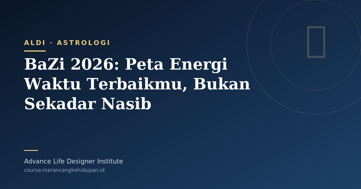 BaZi 2026: Peta Energi Waktu Terbaikmu, Bukan Sekadar Nasib - Cover Image