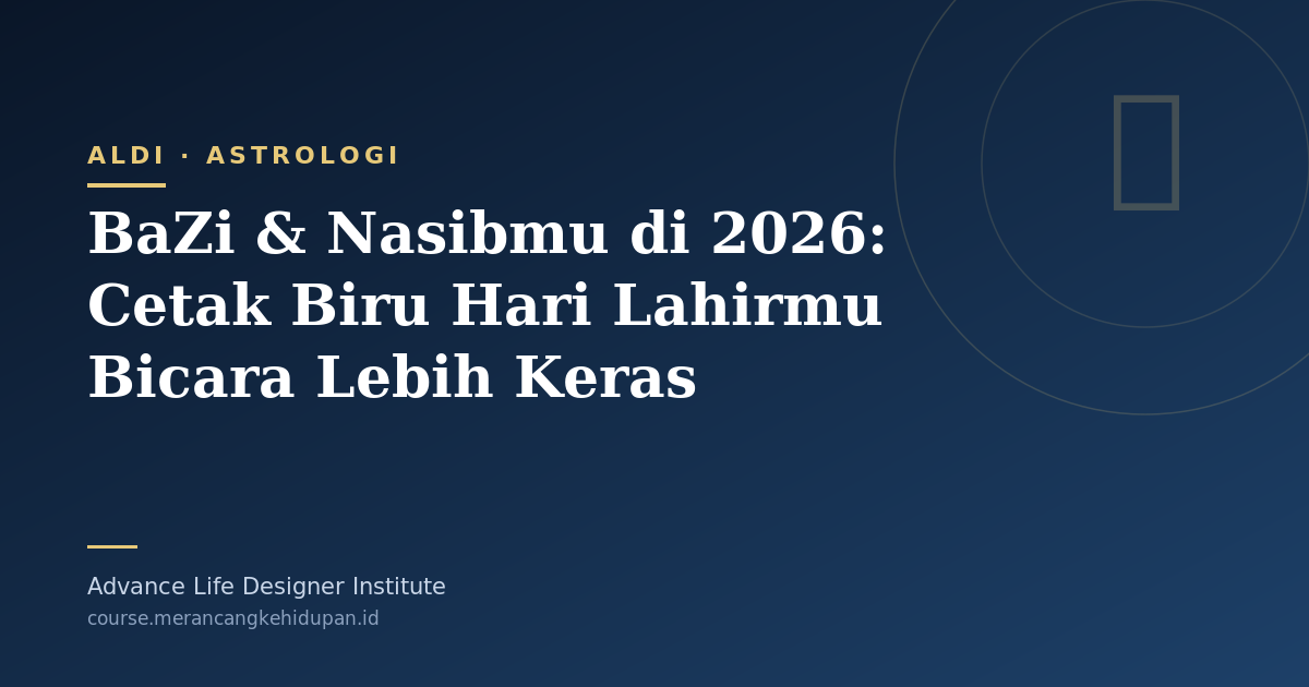 BaZi & Nasibmu di 2026: Cetak Biru Hari Lahirmu Bicara Lebih Keras - Cover Image