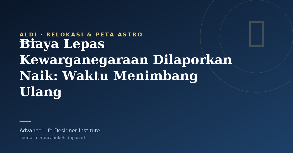 Biaya Lepas Kewarganegaraan Dilaporkan Naik: Waktu Menimbang Ulang - Cover Image