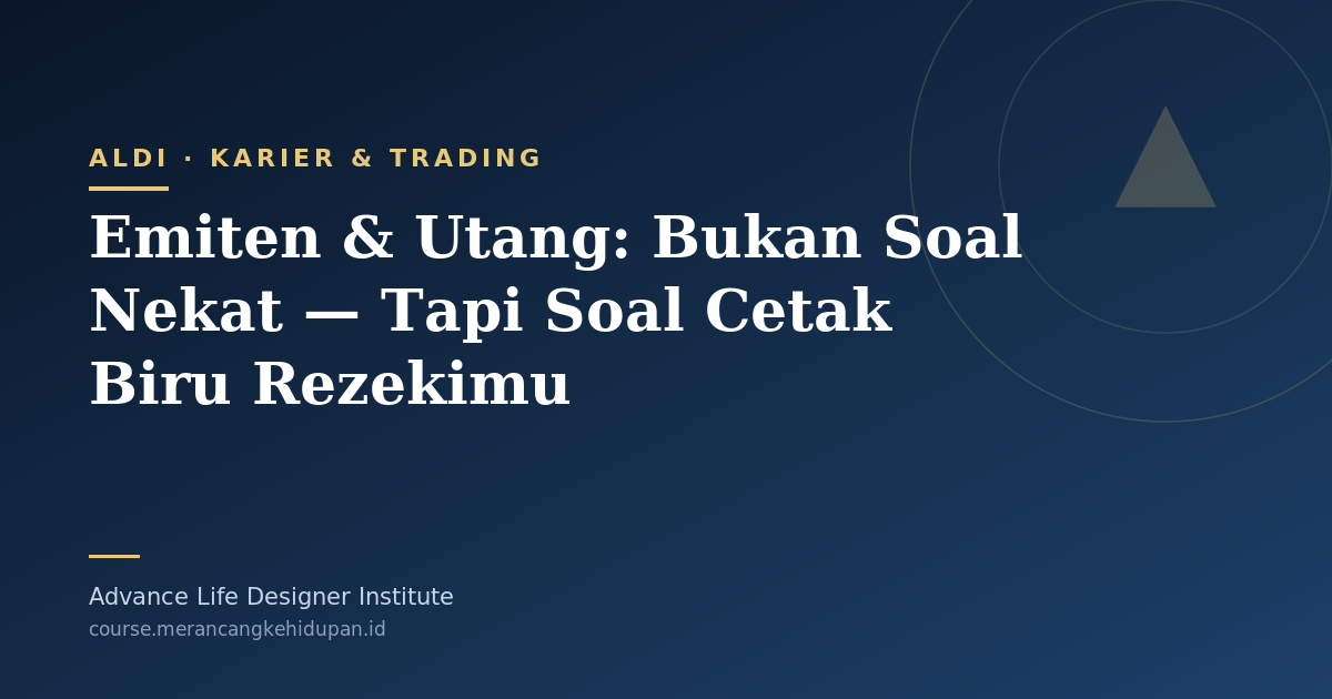 Emiten & Utang: Bukan Soal Nekat — Tapi Soal Cetak Biru Rezekimu - Cover Image