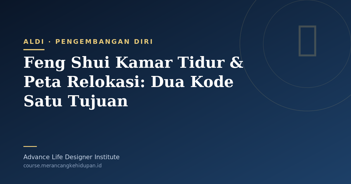 Feng Shui Kamar Tidur & Peta Relokasi: Dua Kode Satu Tujuan - Cover Image