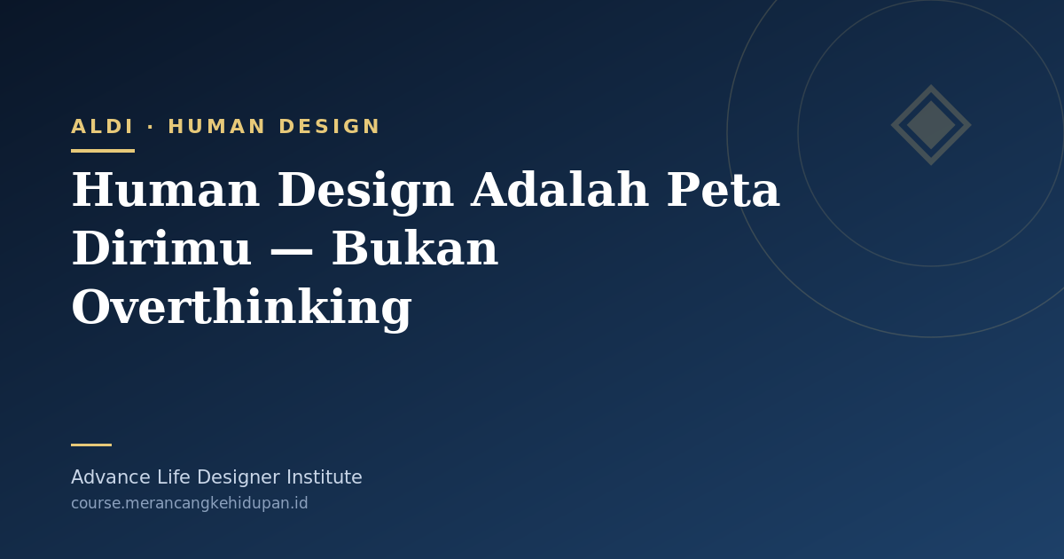 Human Design Adalah Peta Dirimu — Bukan Overthinking - Cover Image