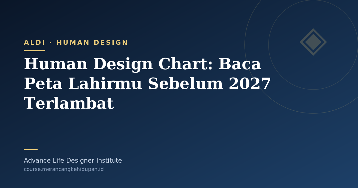 Human Design Chart: Baca Peta Lahirmu Sebelum 2027 Terlambat - Cover Image