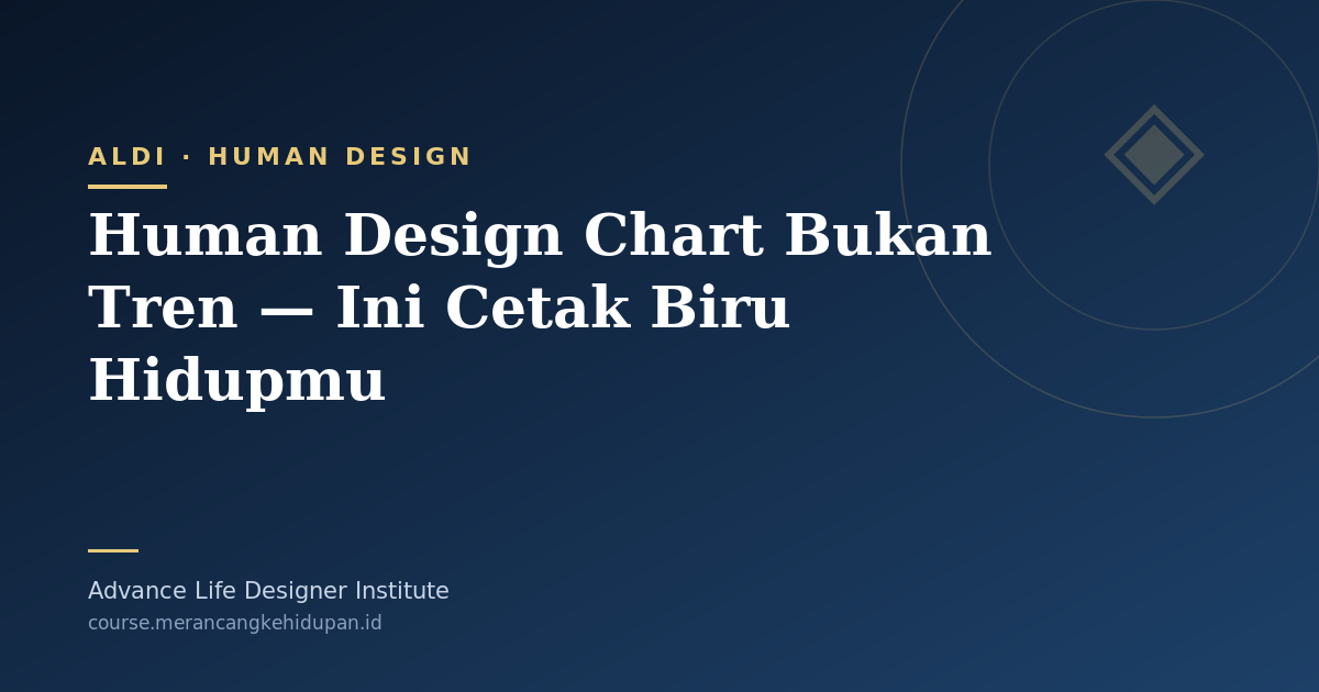 Human Design Chart Bukan Tren — Ini Cetak Biru Hidupmu - Cover Image