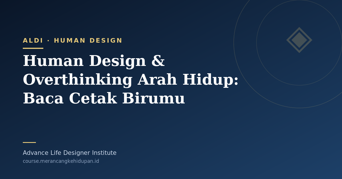 Human Design & Overthinking Arah Hidup: Baca Cetak Birumu - Cover Image