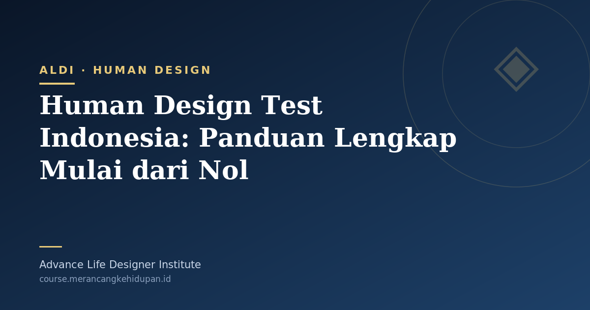 Human Design Test Indonesia: Panduan Lengkap Mulai dari Nol - Cover Image