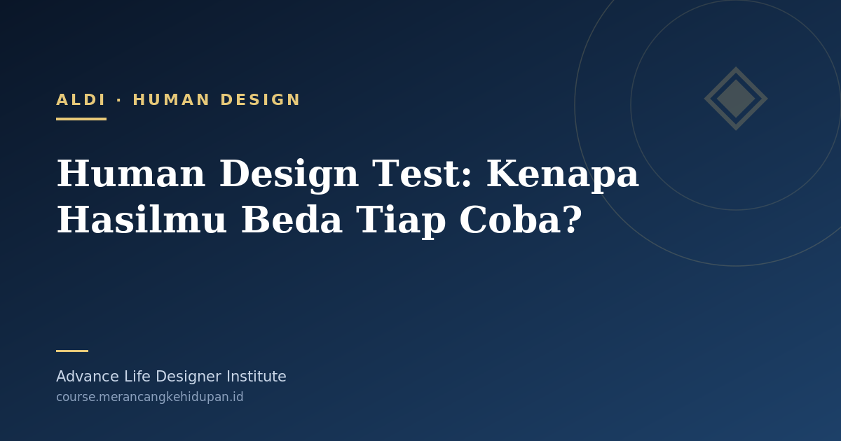 Human Design Test: Kenapa Hasilmu Beda Tiap Coba? - Cover Image