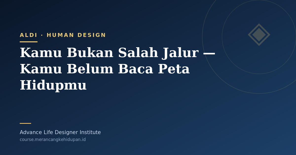 Kamu Bukan Salah Jalur — Kamu Belum Baca Peta Hidupmu - Cover Image