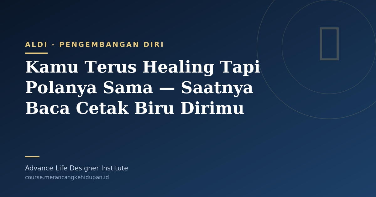 Kamu Terus Healing Tapi Polanya Sama — Saatnya Baca Cetak Biru Dirimu - Cover Image