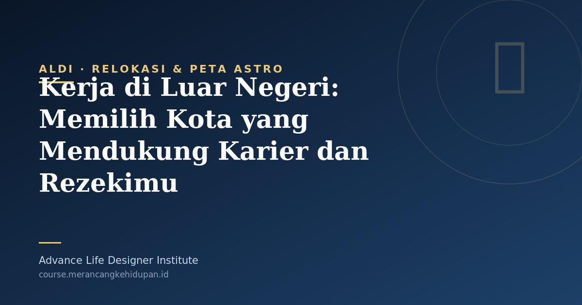 Kerja di Luar Negeri: Memilih Kota yang Mendukung Karier dan Rezekimu - Cover Image