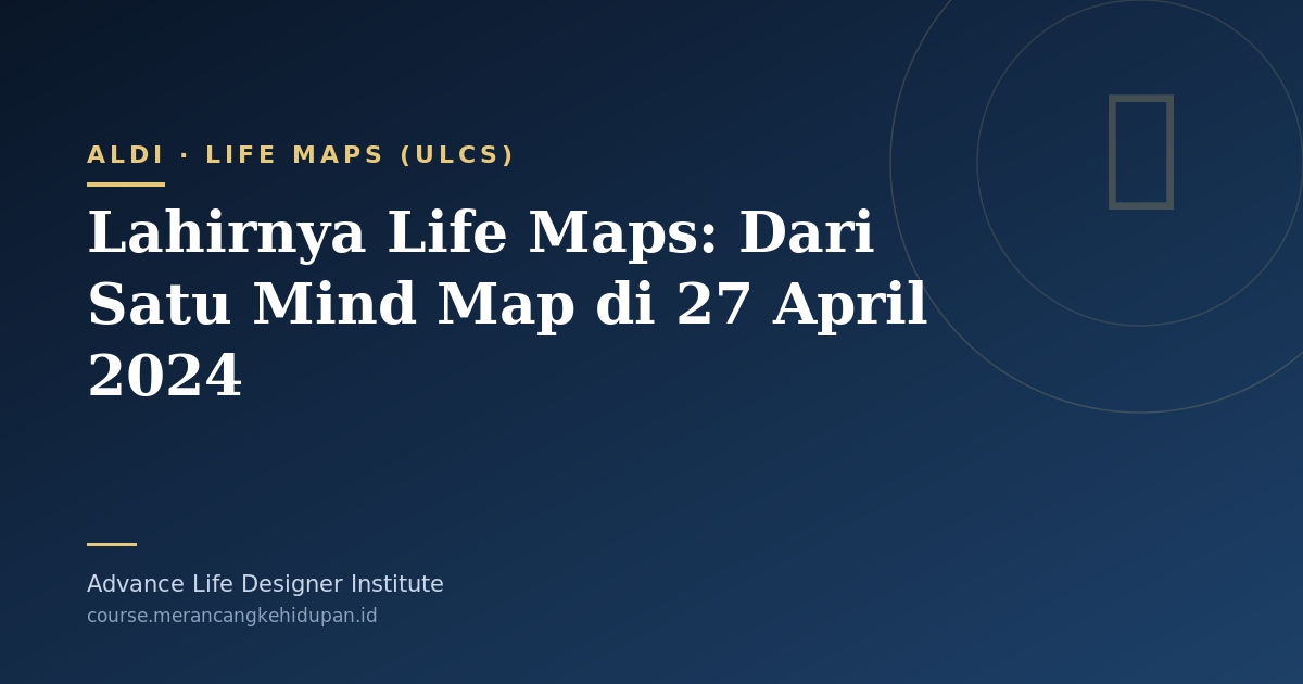 Lahirnya Life Maps: Dari Satu Mind Map di 27 April 2024 - Cover Image