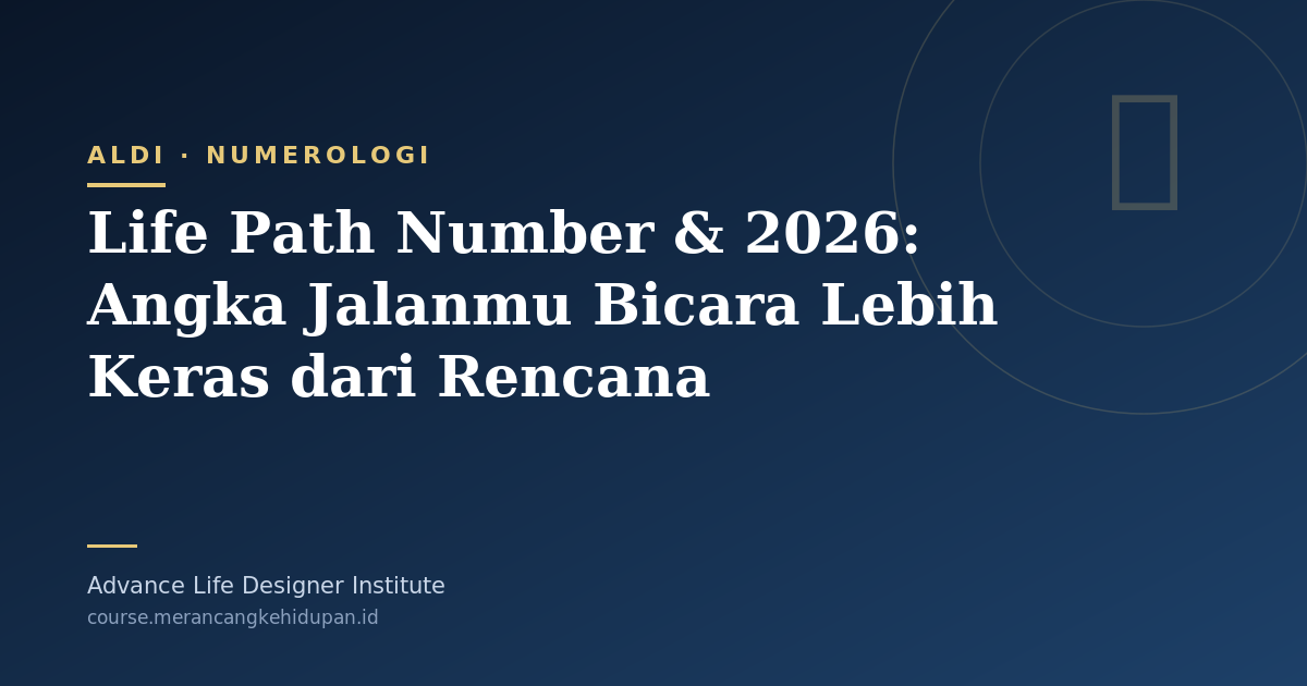 Life Path Number & 2026: Angka Jalanmu Bicara Lebih Keras dari Rencana - Cover Image