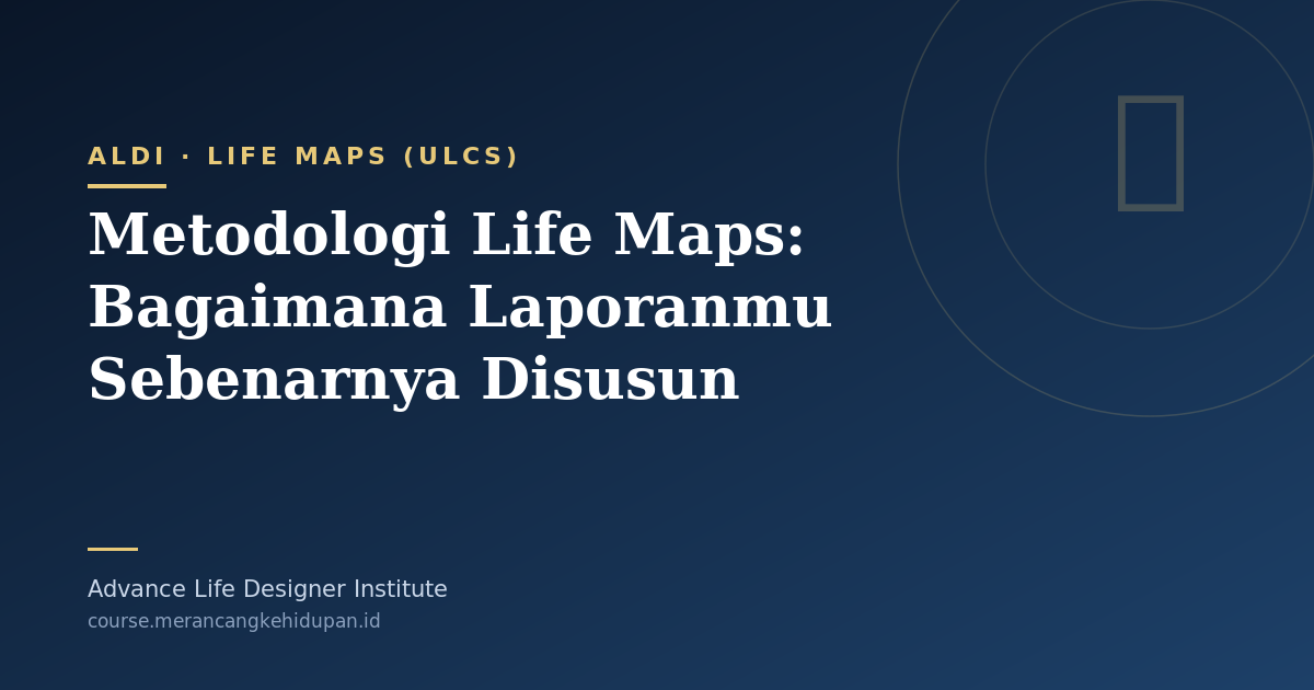 Metodologi Life Maps: Bagaimana Laporanmu Sebenarnya Disusun - Cover Image