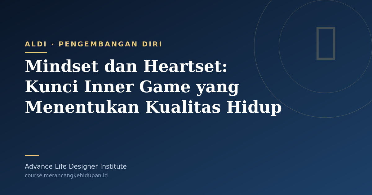 Mindset dan Heartset: Kunci Inner Game yang Menentukan Kualitas Hidup - Cover Image