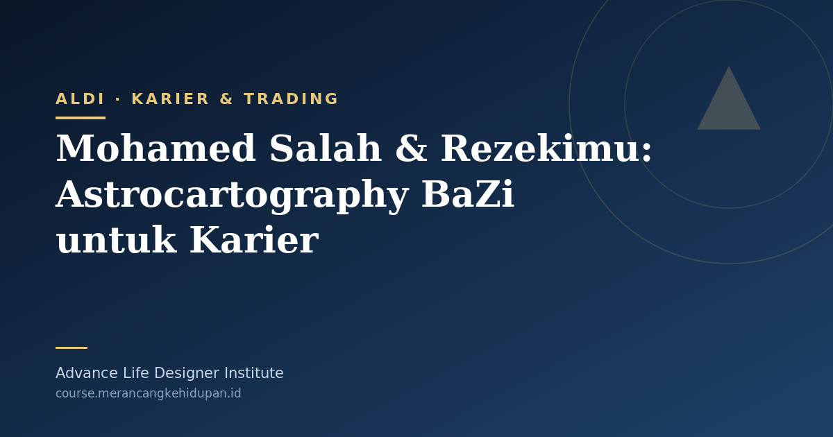 Mohamed Salah & Rezekimu: Astrocartography BaZi untuk Karier - Cover Image