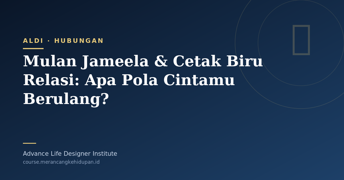 Mulan Jameela & Cetak Biru Relasi: Apa Pola Cintamu Berulang? - Cover Image
