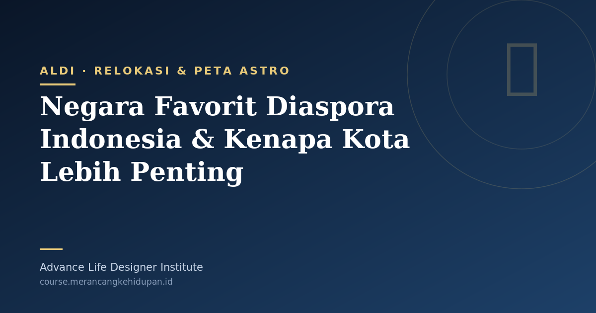 Negara Favorit Diaspora Indonesia & Kenapa Kota Lebih Penting - Cover Image