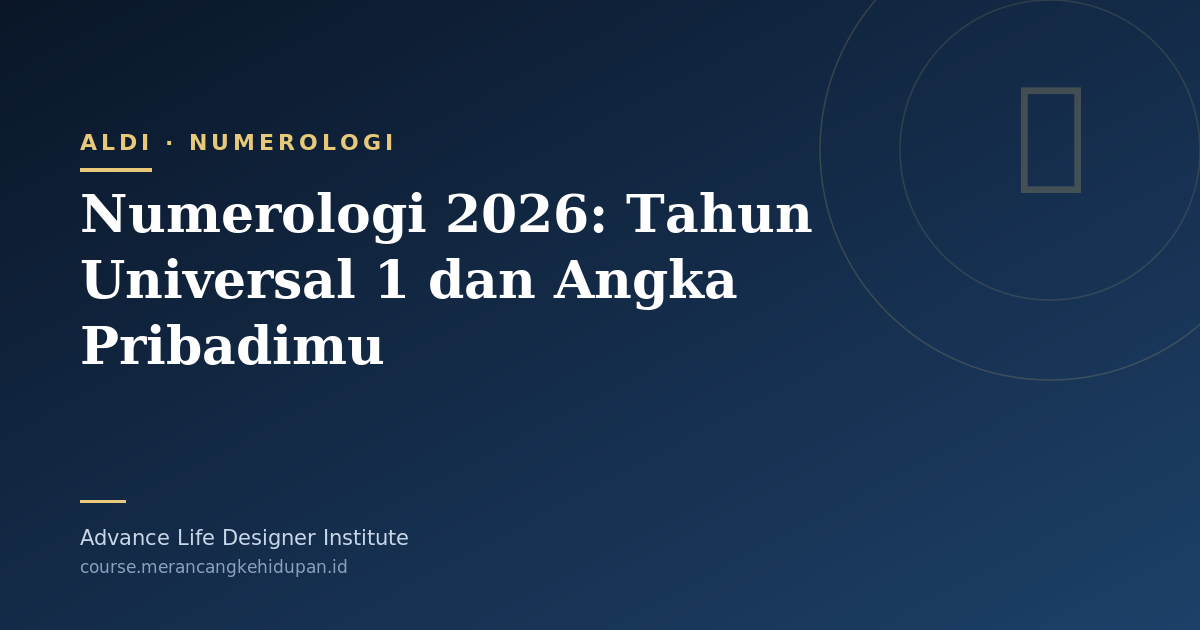 Numerologi 2026: Tahun Universal 1 dan Angka Pribadimu - Cover Image