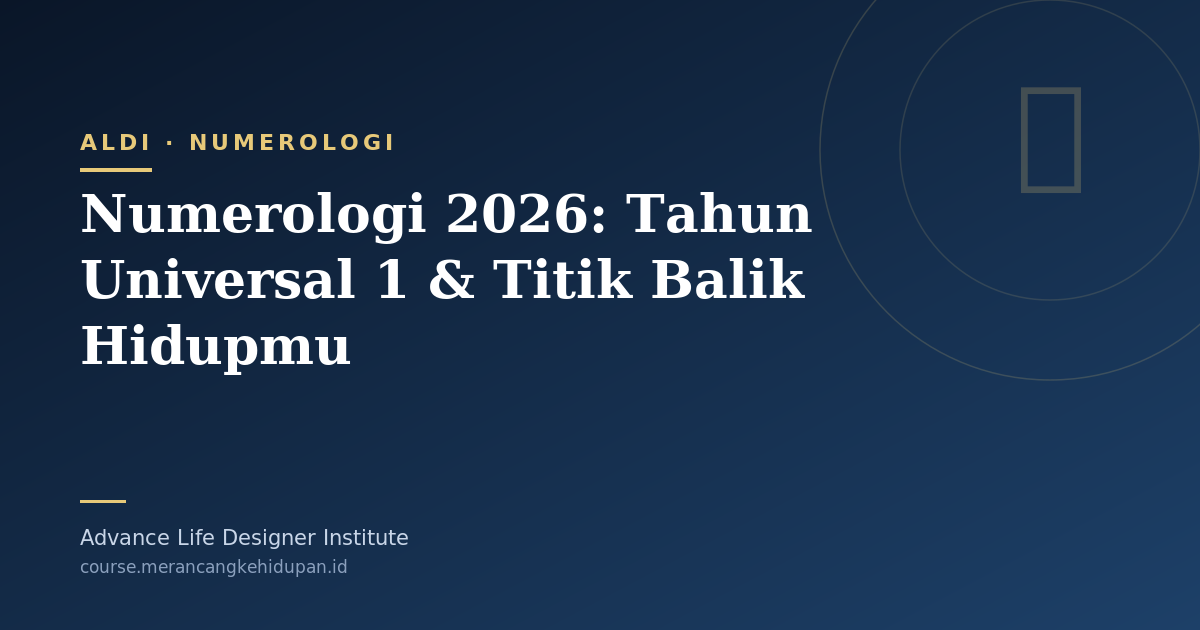Numerologi 2026: Tahun Universal 1 & Titik Balik Hidupmu - Cover Image