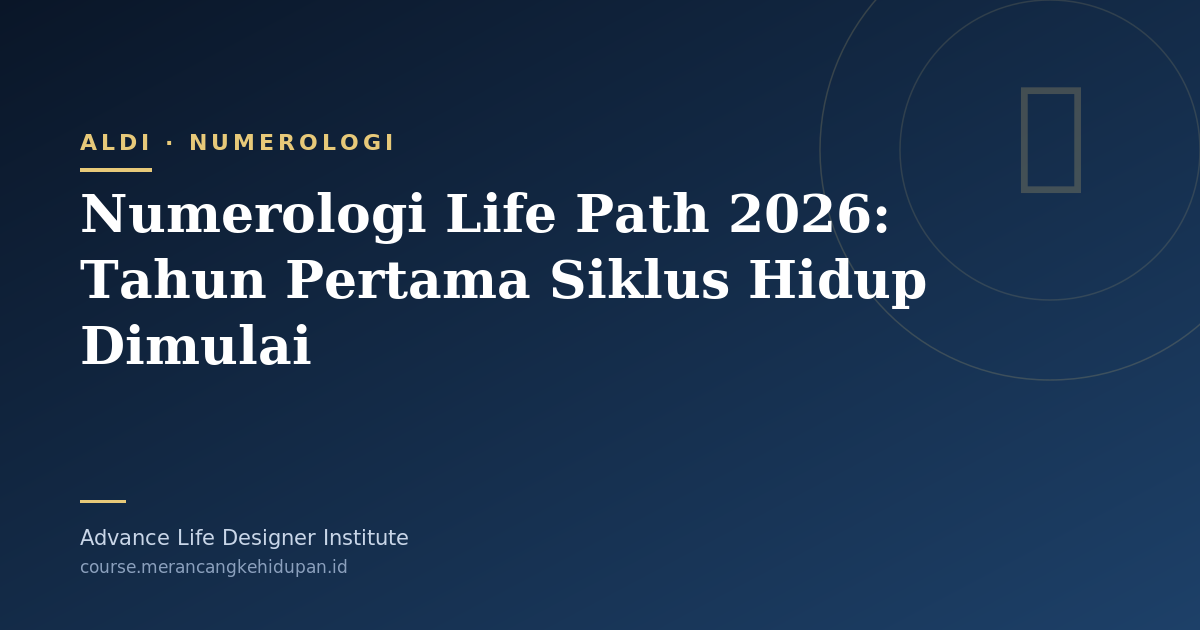 Numerologi Life Path 2026: Tahun Pertama Siklus Hidup Dimulai - Cover Image