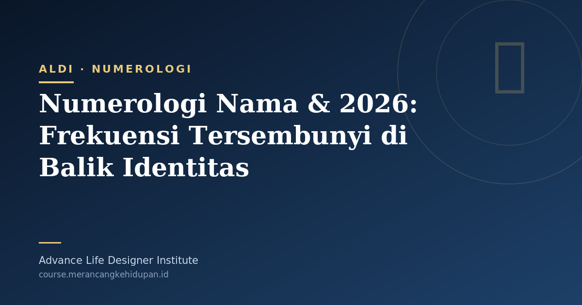 Numerologi Nama & 2026: Frekuensi Tersembunyi di Balik Identitas - Cover Image