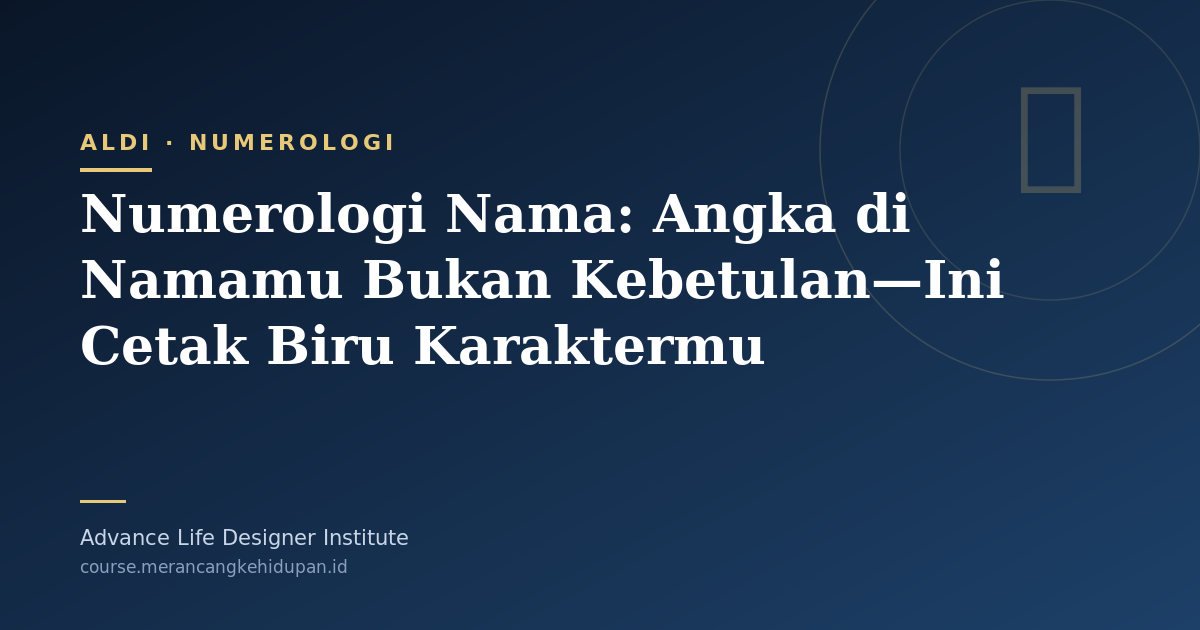 Numerologi Nama: Angka di Namamu Bukan Kebetulan—Ini Cetak Biru Karaktermu - Cover Image