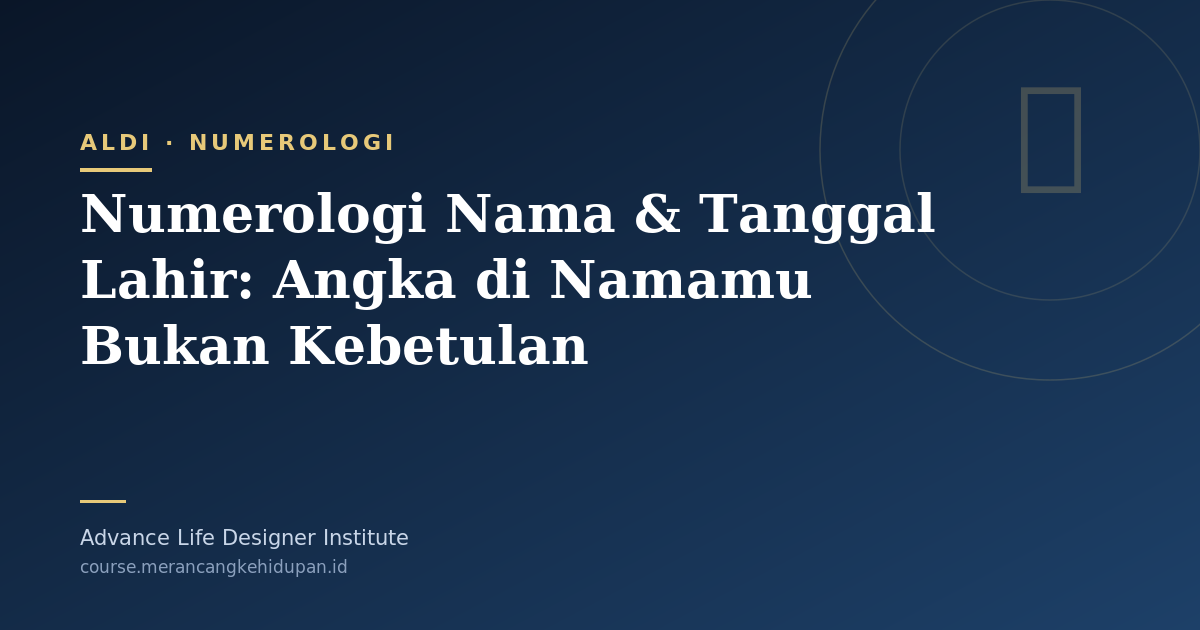 Numerologi Nama & Tanggal Lahir: Angka di Namamu Bukan Kebetulan - Cover Image