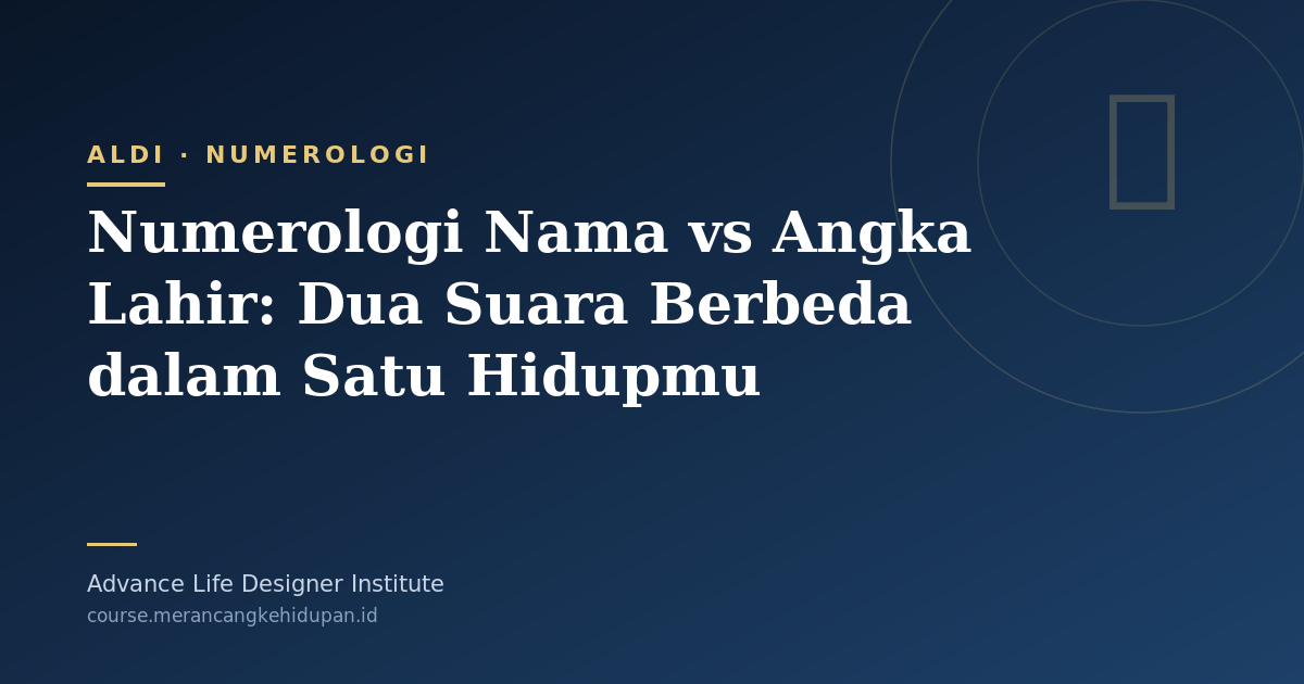 Numerologi Nama vs Angka Lahir: Dua Suara Berbeda dalam Satu Hidupmu - Cover Image