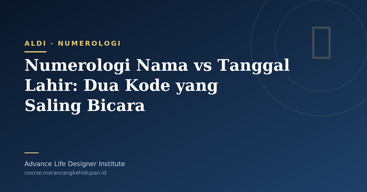Numerologi Nama vs Tanggal Lahir: Dua Kode yang Saling Bicara - Cover Image