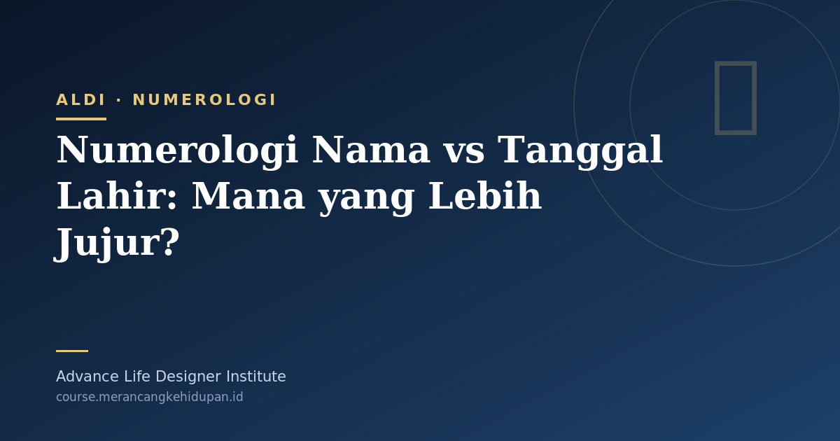 Numerologi Nama vs Tanggal Lahir: Mana yang Lebih Jujur? - Cover Image