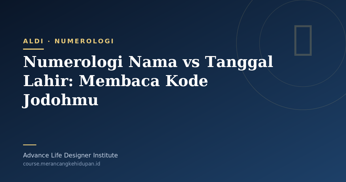 Numerologi Nama vs Tanggal Lahir: Membaca Kode Jodohmu - Cover Image
