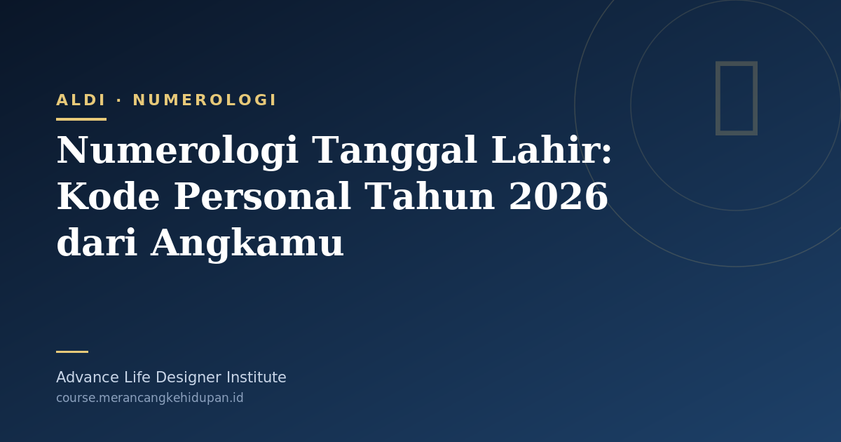 Numerologi Tanggal Lahir: Kode Personal Tahun 2026 dari Angkamu - Cover Image