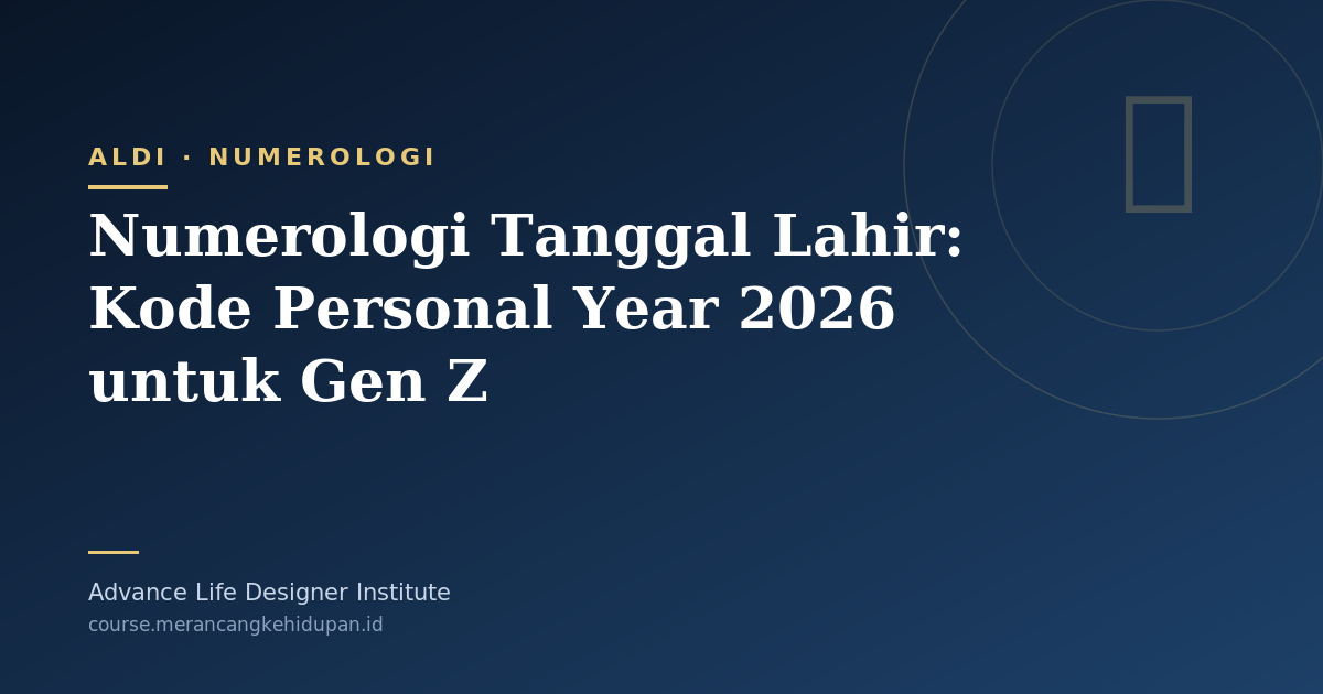 Numerologi Tanggal Lahir: Kode Personal Year 2026 untuk Gen Z - Cover Image