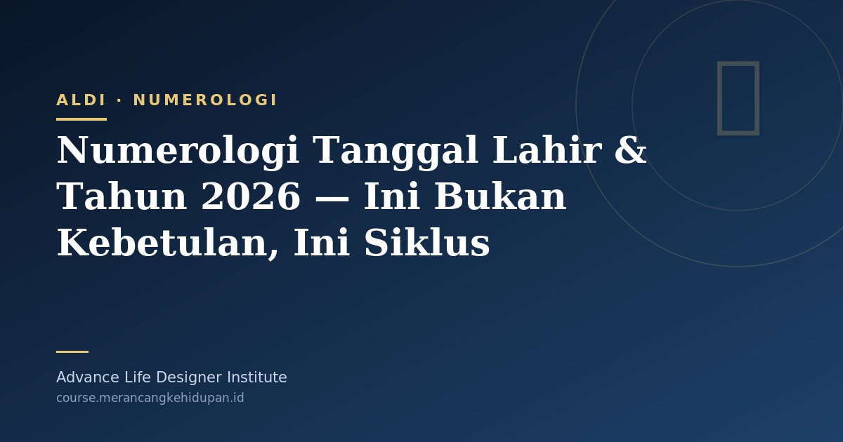 Numerologi Tanggal Lahir & Tahun 2026 — Ini Bukan Kebetulan, Ini Siklus - Cover Image