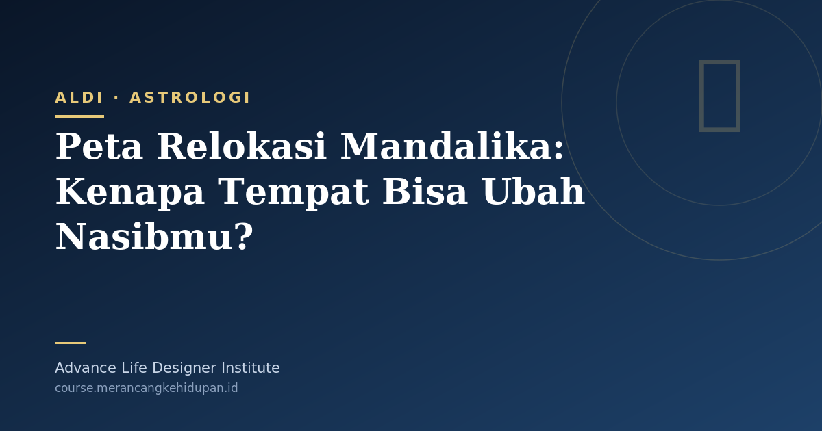 Peta Relokasi Mandalika: Kenapa Tempat Bisa Ubah Nasibmu? - Cover Image