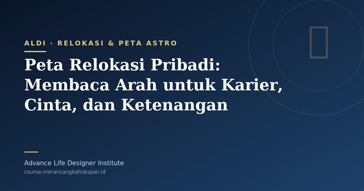 Peta Relokasi Pribadi: Membaca Arah untuk Karier, Cinta, dan Ketenangan - Cover Image