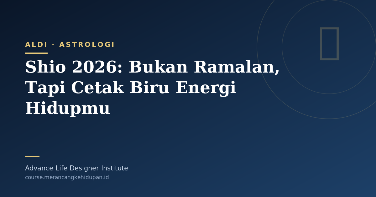 Shio 2026: Bukan Ramalan, Tapi Cetak Biru Energi Hidupmu - Cover Image