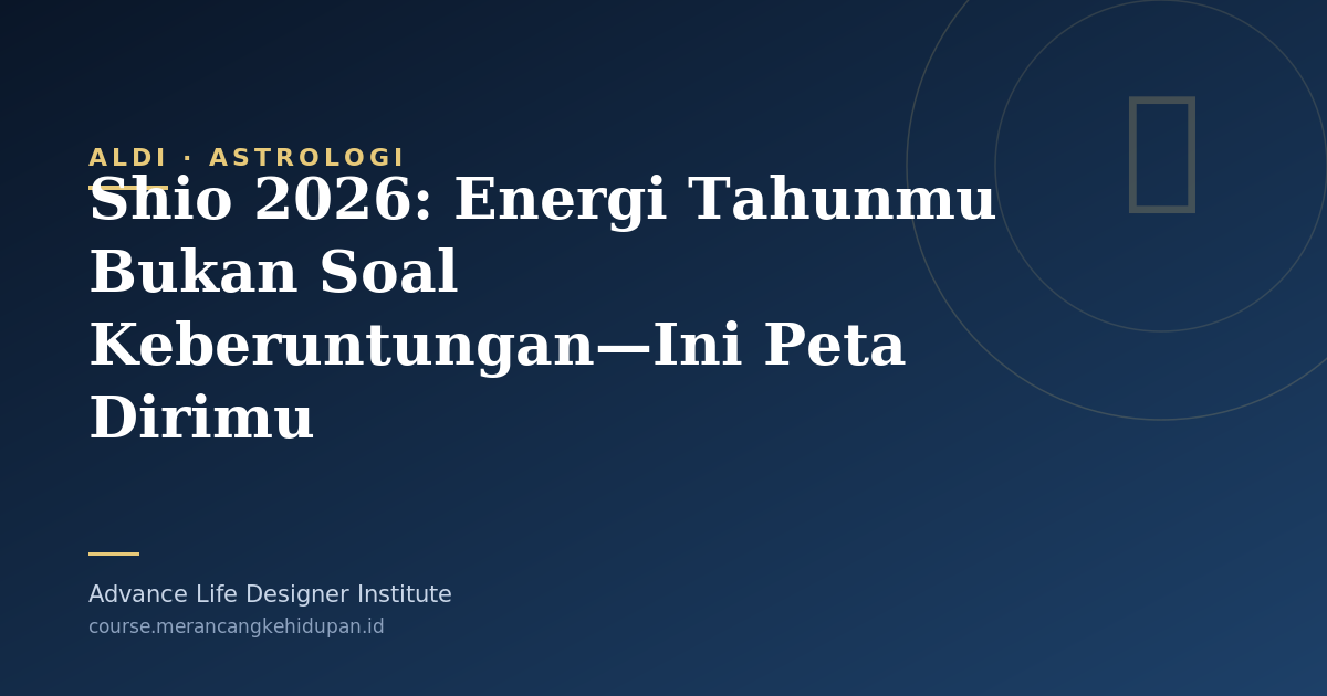Shio 2026: Energi Tahunmu Bukan Soal Keberuntungan—Ini Peta Dirimu - Cover Image