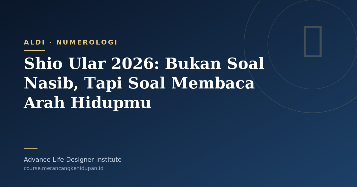 Shio Ular 2026: Bukan Soal Nasib, Tapi Soal Membaca Arah Hidupmu - Cover Image