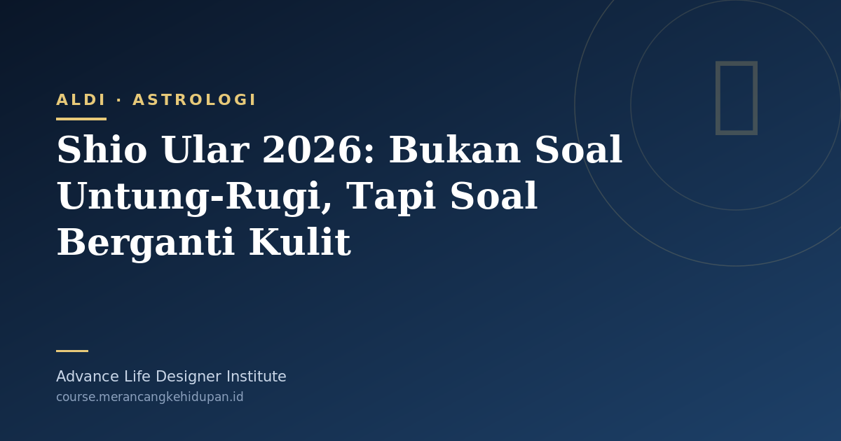 Shio Ular 2026: Bukan Soal Untung-Rugi, Tapi Soal Berganti Kulit - Cover Image