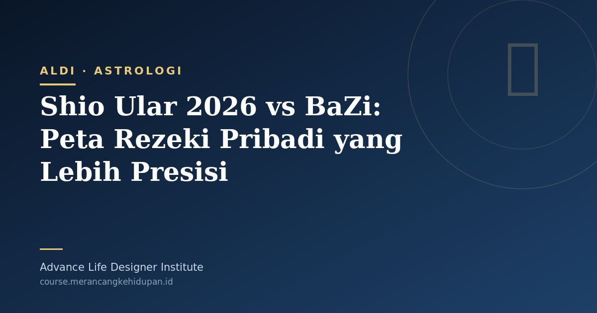 Shio Ular 2026 vs BaZi: Peta Rezeki Pribadi yang Lebih Presisi - Cover Image