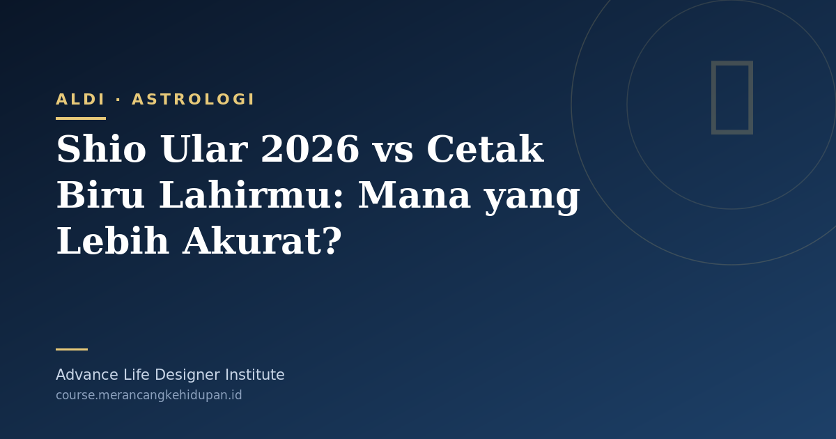 Shio Ular 2026 vs Cetak Biru Lahirmu: Mana yang Lebih Akurat? - Cover Image