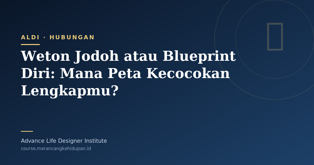 Weton Jodoh atau Blueprint Diri: Mana Peta Kecocokan Lengkapmu? - Cover Image