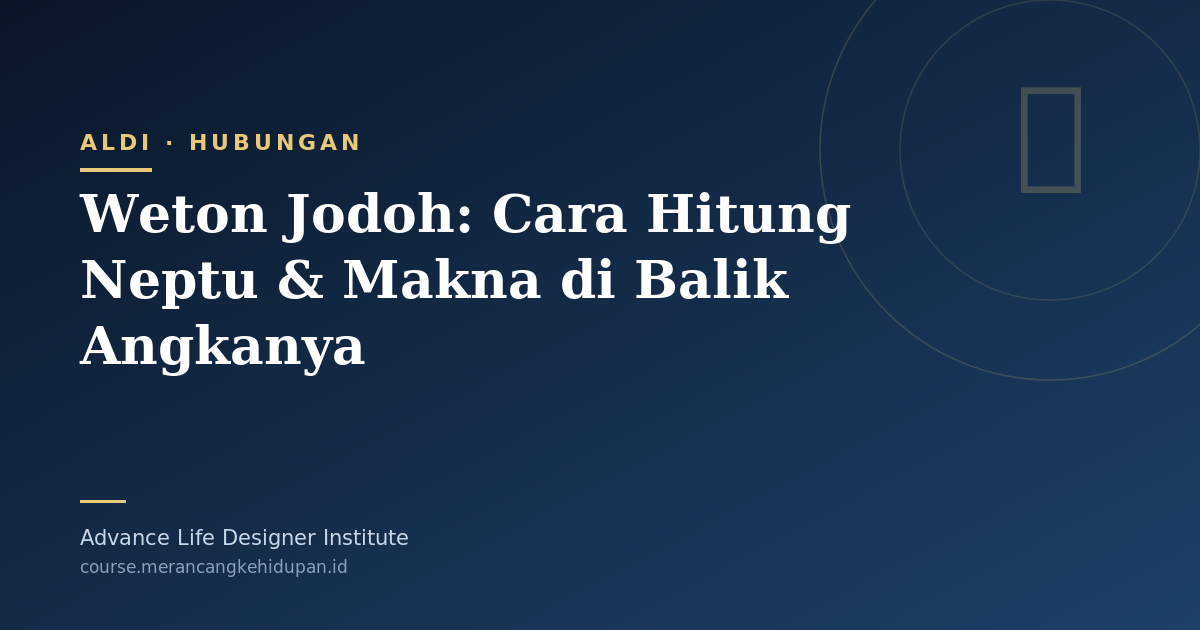 Weton Jodoh: Cara Hitung Neptu & Makna di Balik Angkanya - Cover Image