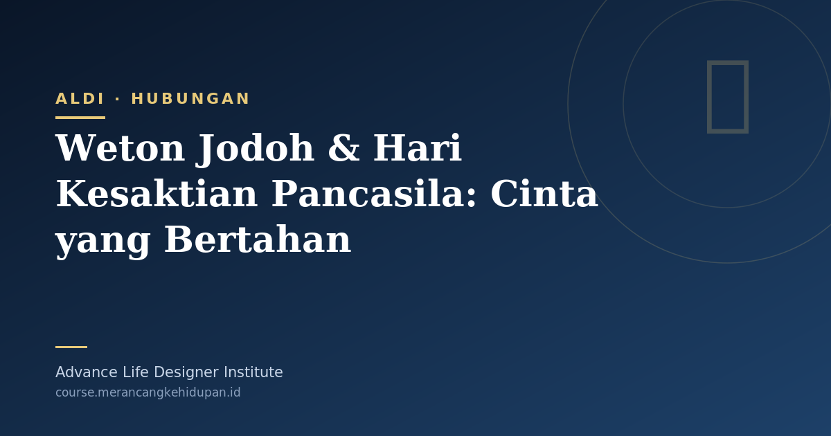 Weton Jodoh & Hari Kesaktian Pancasila: Cinta yang Bertahan - Cover Image